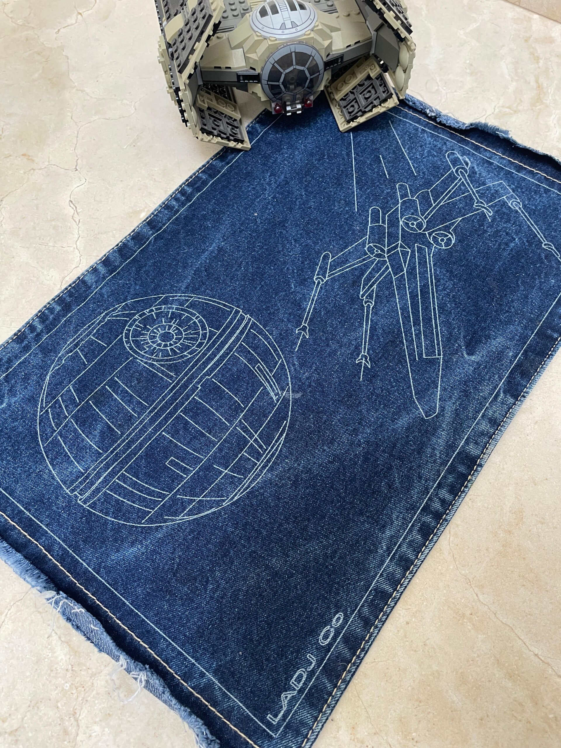 Set de Manteles de Mezclilla de Estrella y X-Wing (Star Wars)